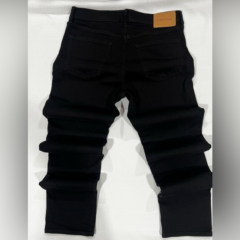 Calvin Klein Jeans Men’s JET Black Skinny Jeans (Size: 36x34) - Picture 2 of 4